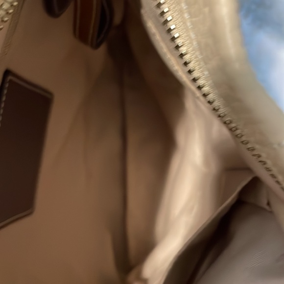 COACH tan and brown leather handbag. EUC - Picture 7 of 15